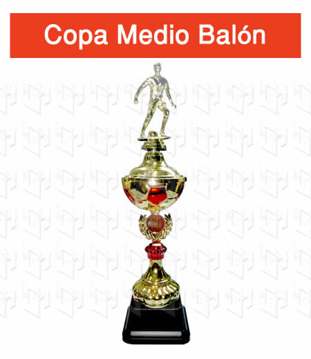 copa medio balon rojo