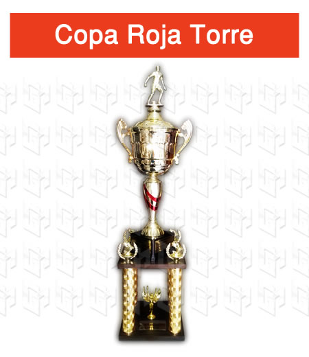 copa roja en torre colores