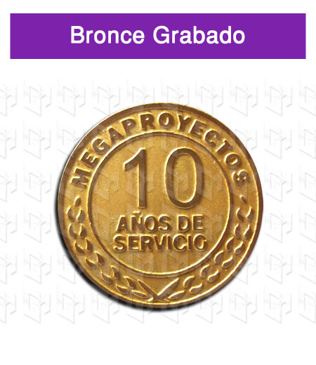 pines grabados en bronce