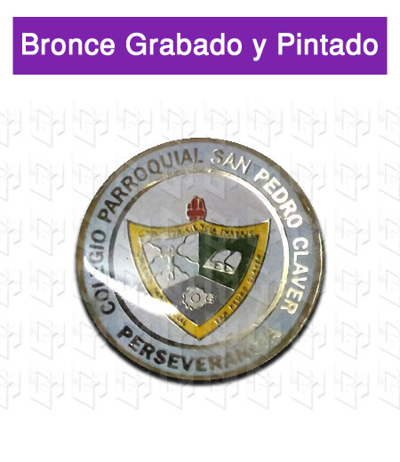 pines grabados en bronce