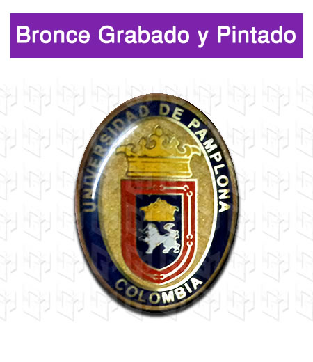 pines grabados en bronce