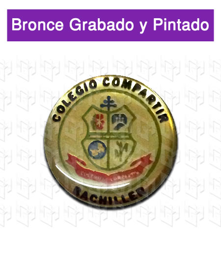 pines grabados en bronce