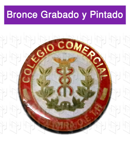 pines grabados en bronce