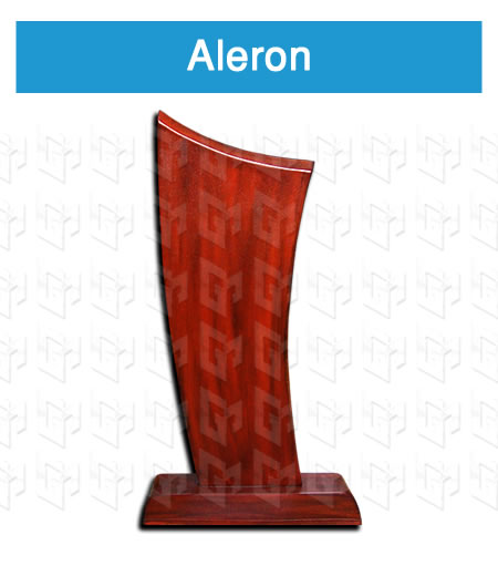 Trofeo Aleron en madera