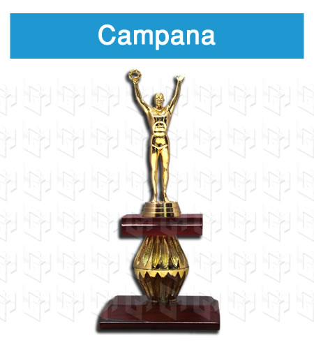trofeo campana en madera