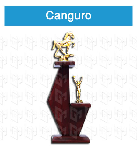 mtrofeo canguro en madera