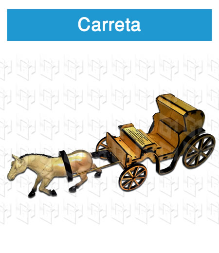 carreta cortada y grabada en laser