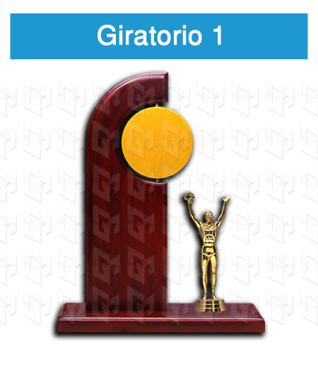 trofeo giratorio madera