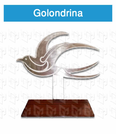 golondrina en madera grabada