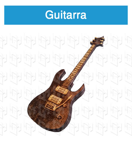 guitarra grabada y cortada en laser