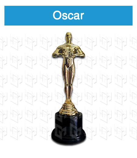 estatua oscar fundida con base y placa